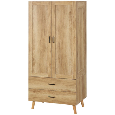 2 Door Wardrobe, Natural