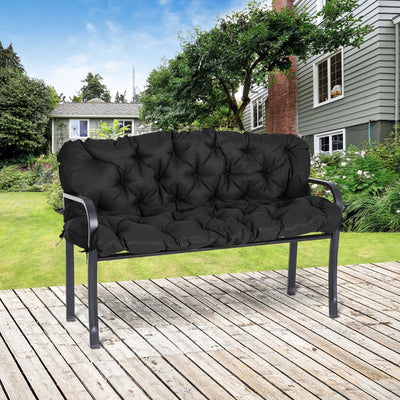 3 Seater Bench Cushion- Black