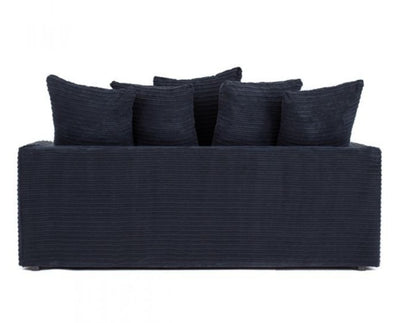 Porto Jumbo Cord 3 Seater Sofa - Black