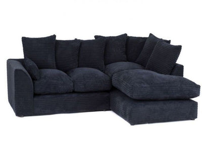 Porto Jumbo Cord Corner Sofa - Grey