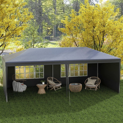 6 X 3m Half-Open Garden Gazebo