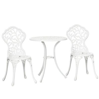 Set Garden Furniture Dining Table Chairs - White