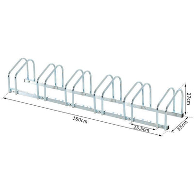 HOMCOM Bike Stand Parking Rack Floor or Wall Mount Bicycle Cycle Storage Locking Stand