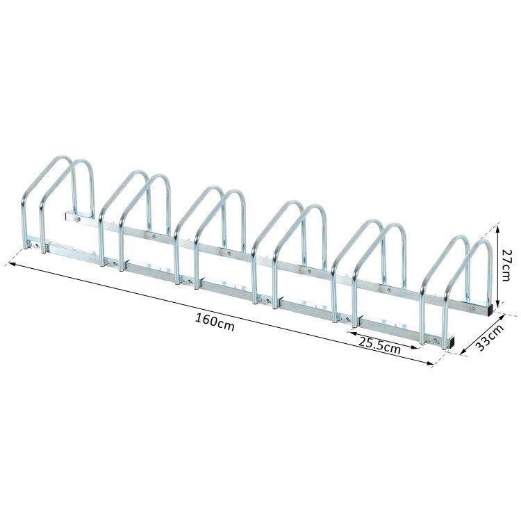 HOMCOM Bike Stand Parking Rack Floor or Wall Mount Bicycle Cycle Storage Locking Stand