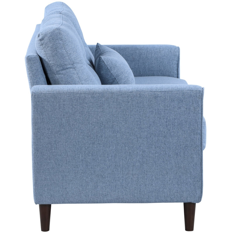 Two-Seater Sofa, With Pillow - Blue