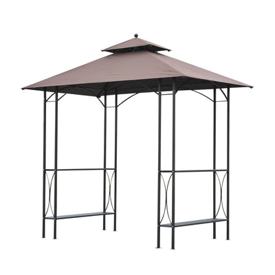 Outsunny BBQ Tent 250L× 150W × 255H cm-Black/Coffee