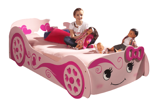 Pink Love Car Bed For Kids