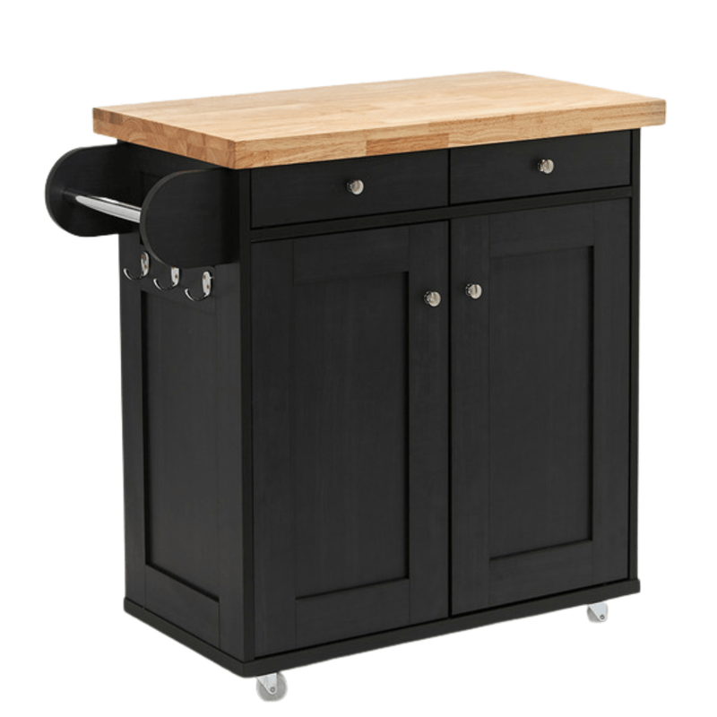 Portland Kitchen Island Black