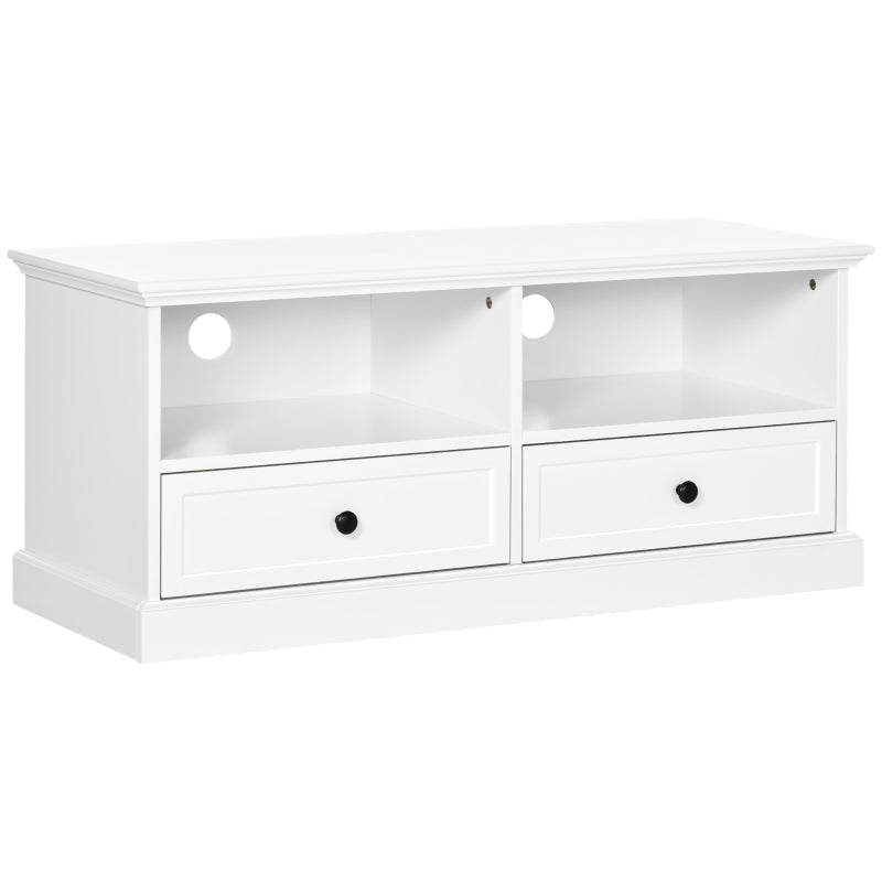 Classic-Look TV Cabinet, With Storage - White