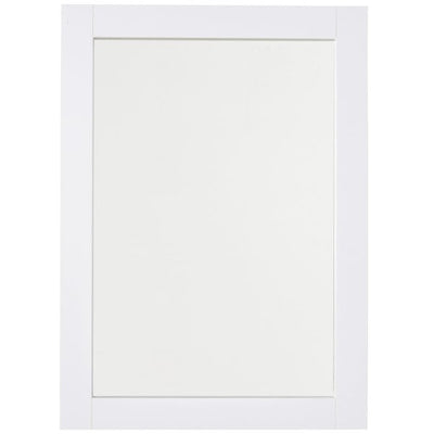 72x52 Cm. Home Mirror Thick Frame Large Clear Reflection Elegant Design - White