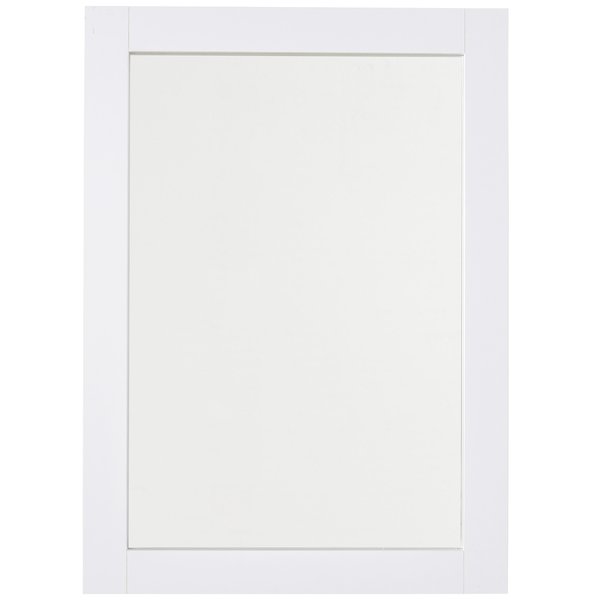 72x52 Cm. Home Mirror Thick Frame Large Clear Reflection Elegant Design - White