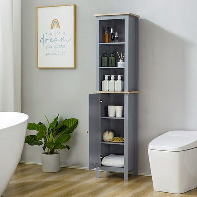 Freestanding Bathroom Storage Cabinet Space Saver W/ Adjustable Shelf Cupboard