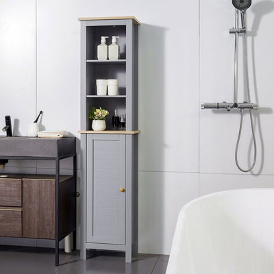 Freestanding Bathroom Storage Cabinet Space Saver W/ Adjustable Shelf Cupboard