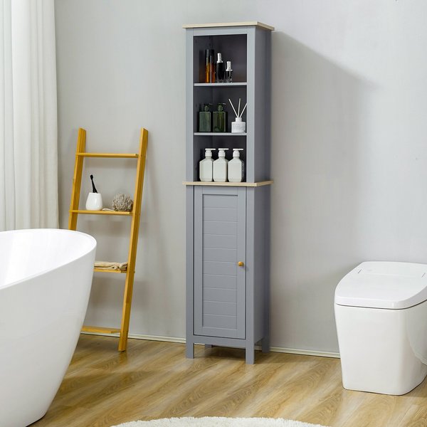 Freestanding Bathroom Storage Cabinet Space Saver W/ Adjustable Shelf Cupboard