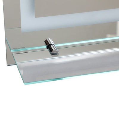 Glass Illuminated LED Edge Tall Bathroom Mirror  70L x 50W x 2.7Dcm. - Silver