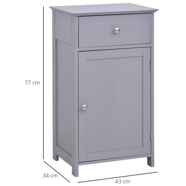 Lavatory Multiple Storage Freestanding Unit W/Anti-Topple - Grey