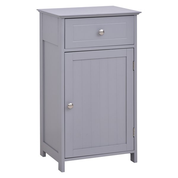 Lavatory Multiple Storage Freestanding Unit W/Anti-Topple - Grey