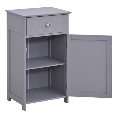 Lavatory Multiple Storage Freestanding Unit W/Anti-Topple - Grey