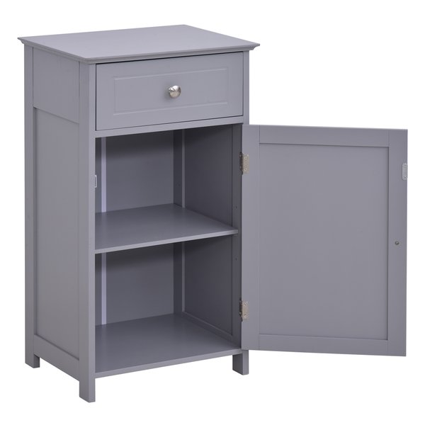 Lavatory Multiple Storage Freestanding Unit W/Anti-Topple - Grey