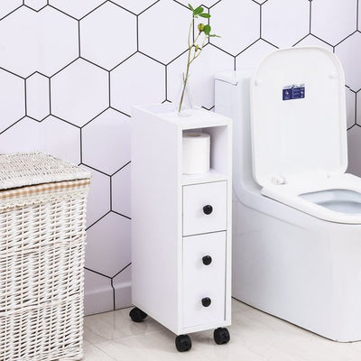 Cajones de baño compactos de aglomerado blanco