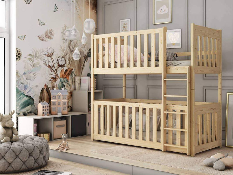 Wooden Bunk Bed Konrad with Cot Bed