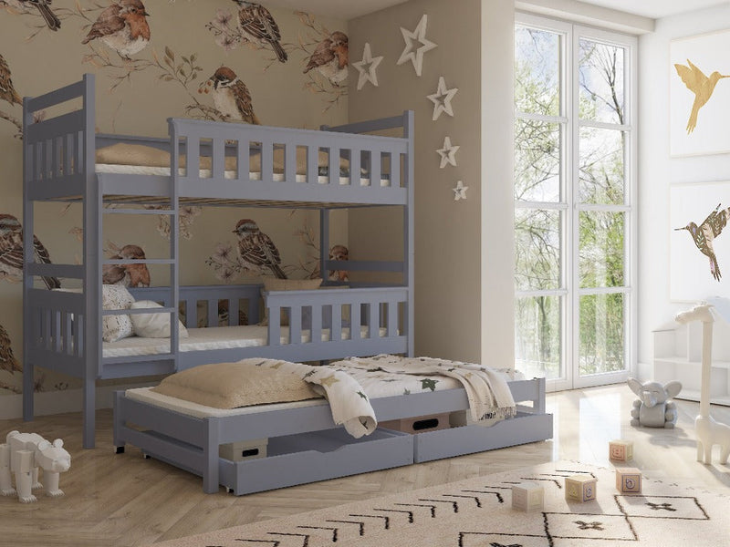 Kors Bunk Bed with Trundle and Storage