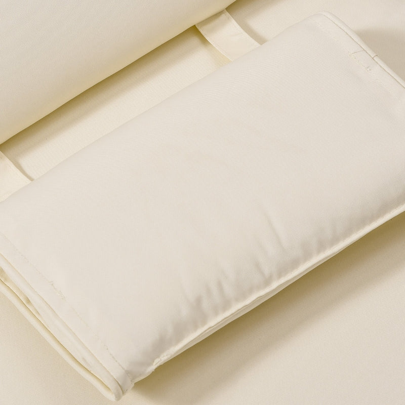 Garden Lounger Cushion- Cream White