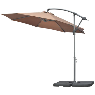 3(m) Garden Banana Parasol Cantilever Umbrella With Crank Handle