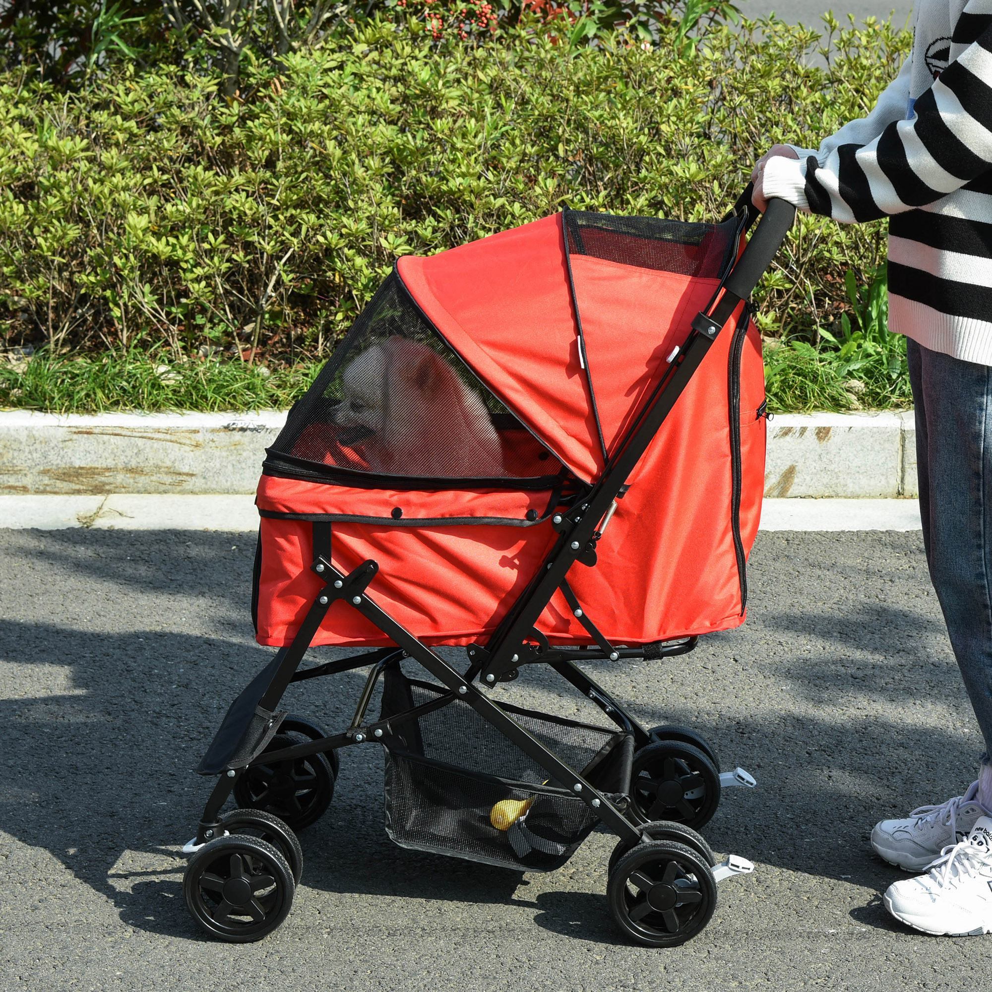 Stroller with clearance movable handle