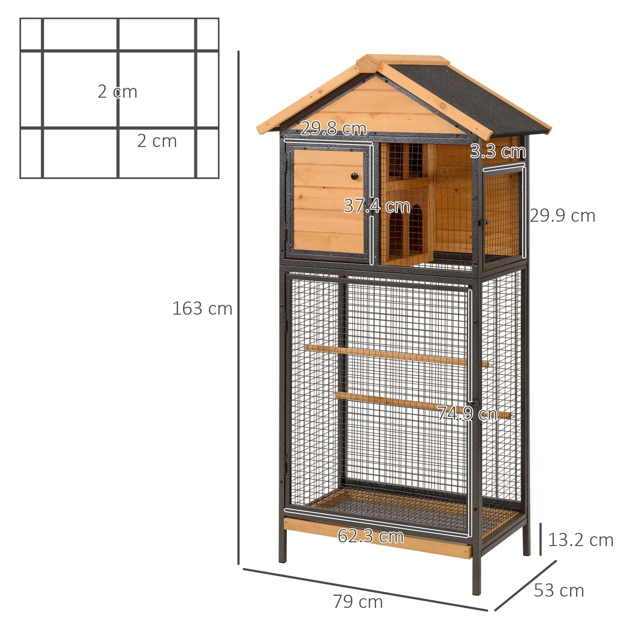 Bird cage outlet pole