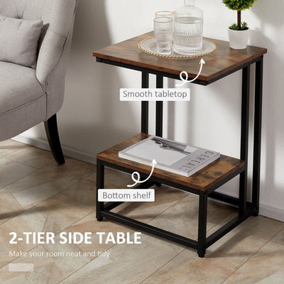 Side Table, Rustic Brown