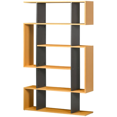 5-Tier Bookshelf, Modern Bookcase With 13 Open Shelves, Natural