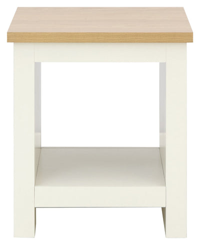 Lancaster Side Table With Shelf Cream