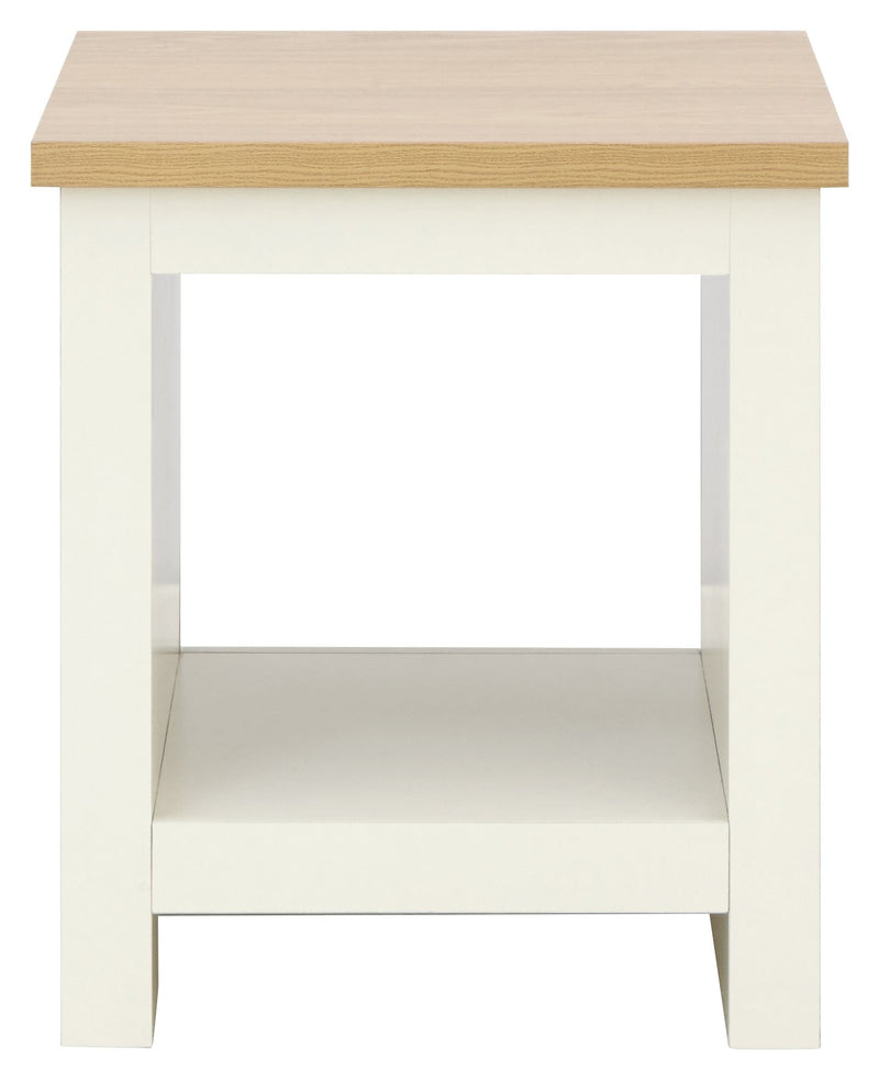 Lancaster Side Table With Shelf Cream