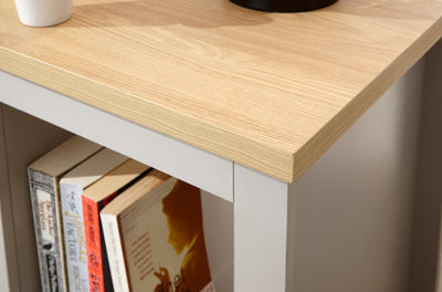 Lancaster Side Table With Shelf Grey