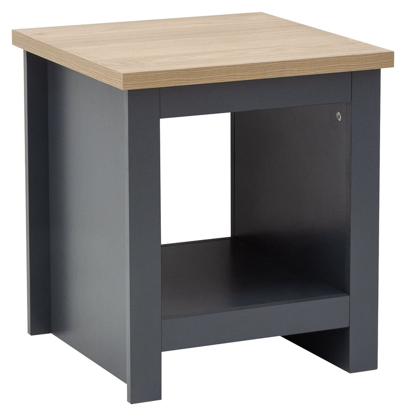 Lancaster Side Table With Shelf Slate Blue