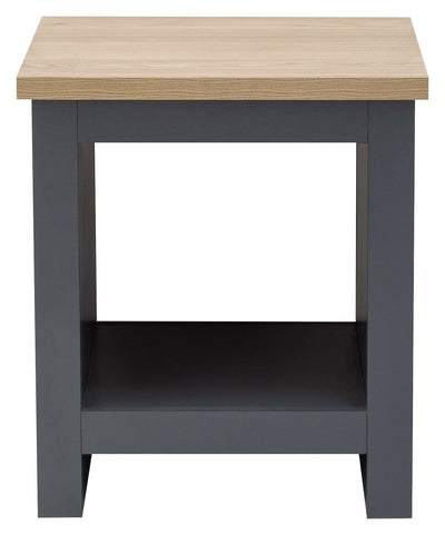 Lancaster Side Table With Shelf Slate Blue