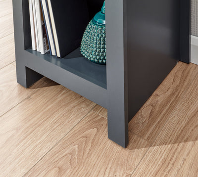 Lancaster Side Table With Shelf Slate Blue