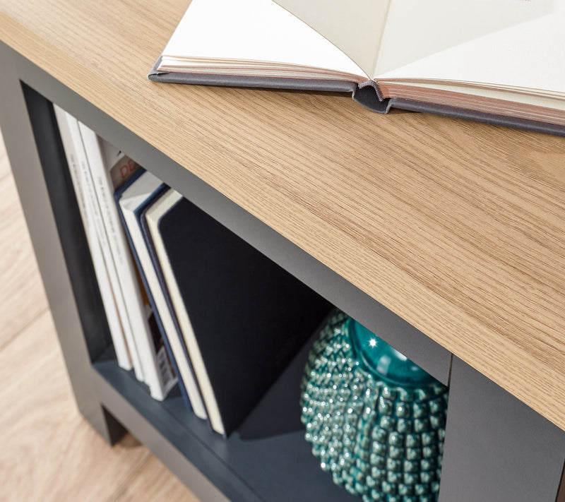 Lancaster Side Table With Shelf Slate Blue