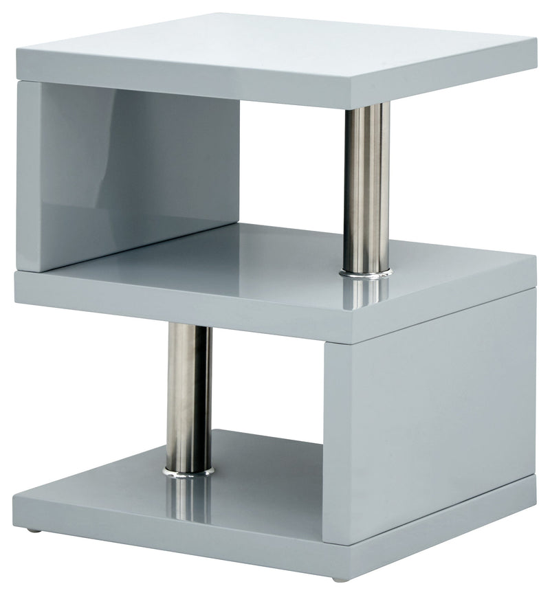 Polar High Gloss Led Side Table Grey