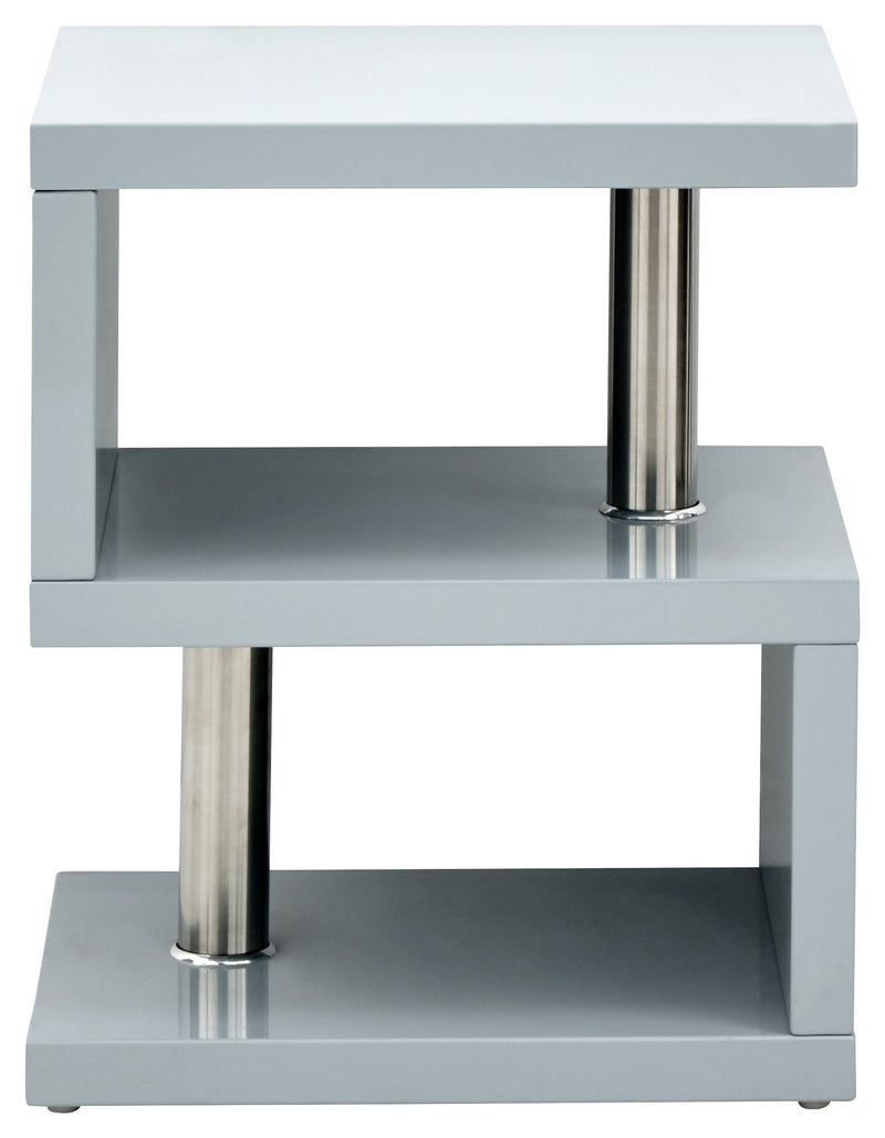 Polar High Gloss Led Side Table Grey