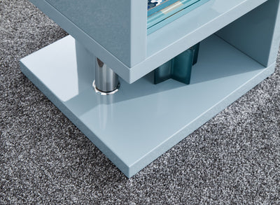 Polar High Gloss Led Side Table Grey