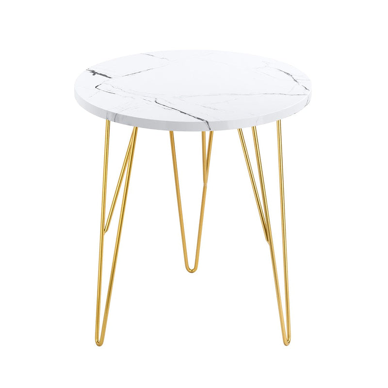 Fusion Lamp Table White Marble