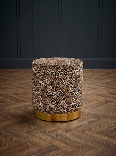 Lara Pouffe Leopard Print (Pack of 1)