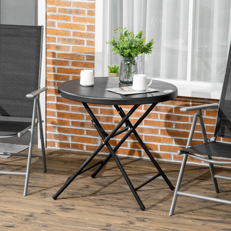 Foldable Round Garden Table- Dark Grey