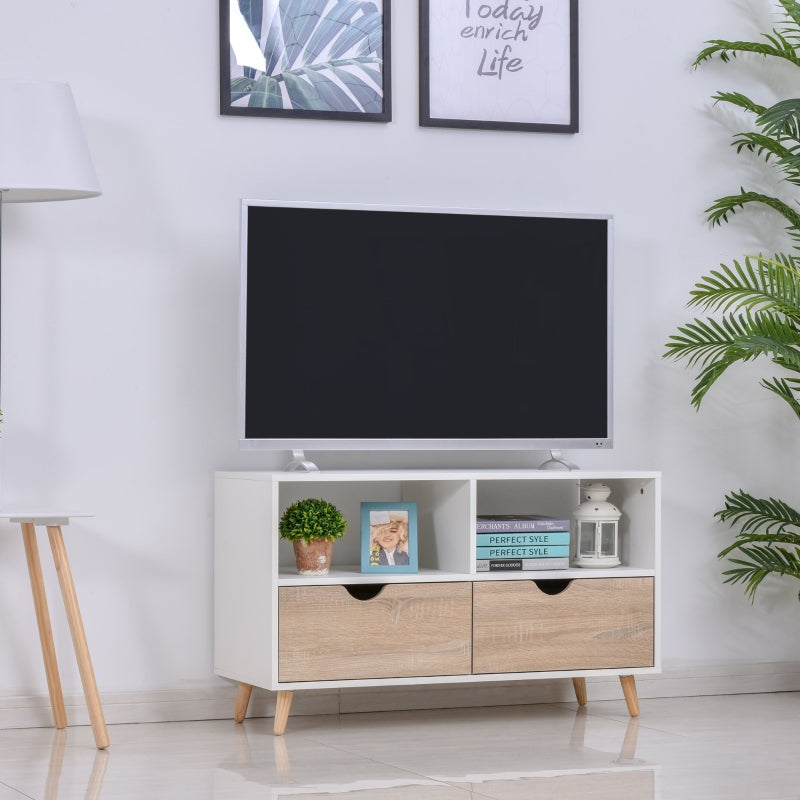 TV Stand Cabinet For TVs Up To 42, Beige