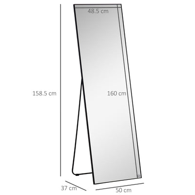 Full Length Dressing Mirror, Living Black