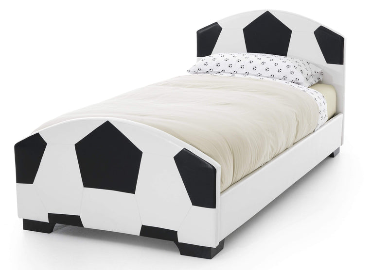 Cama de piel Pallone - Negro