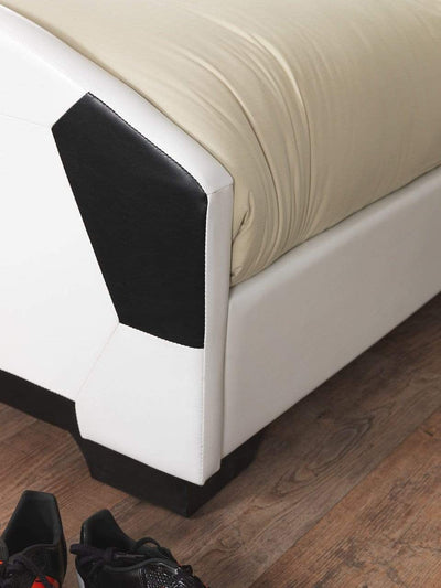 Cama de piel Pallone - Negro