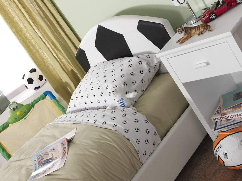 Cama de piel Pallone - Negro